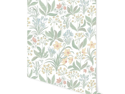 Huset Wallpaper in Spring Green