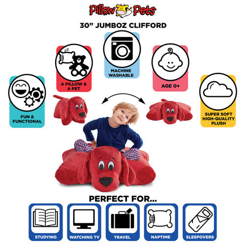Scholastic Clifford the Big Red Dog Jumbo 30" Plush Pillow Pet