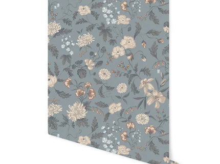 Karin Wallpaper in Folklore Blue