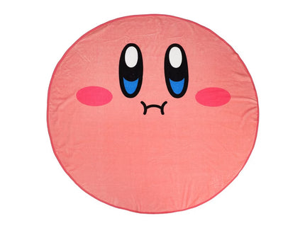 Kirby Round Face Digital Print Throw Blanket