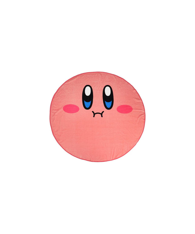 Kirby Round Face Digital Print Throw Blanket