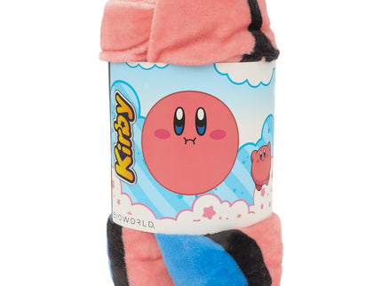 Kirby Round Face Digital Print Throw Blanket