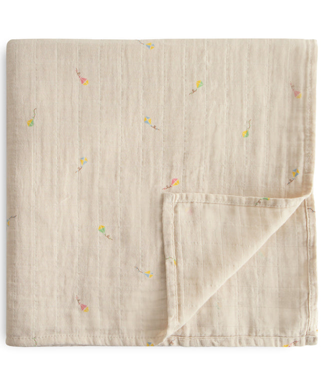Mushie Organic Cotton Muslin Swaddle Blanket