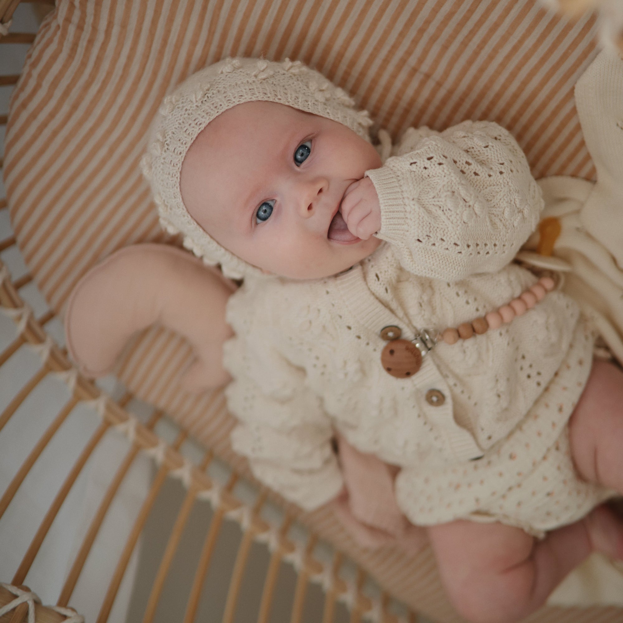 Mushie Silicone Pacifier Clip | Eva