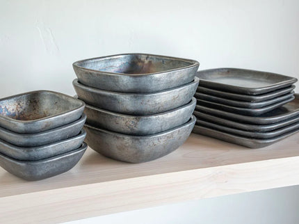 Longpi Pottery Square Bowl - Large