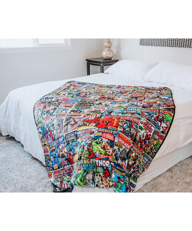 Marvel Comics Oversized Fleece Sherpa 54 x 72-in Throw Blanket