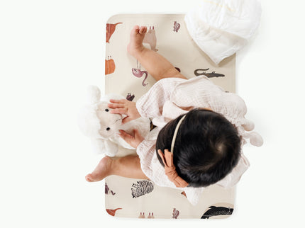image of a baby sitting on a mat