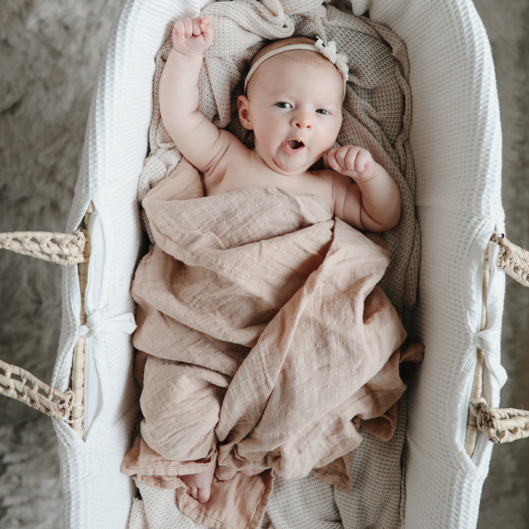 MS-220, Organic Cotton Muslin Swaddle Blanket