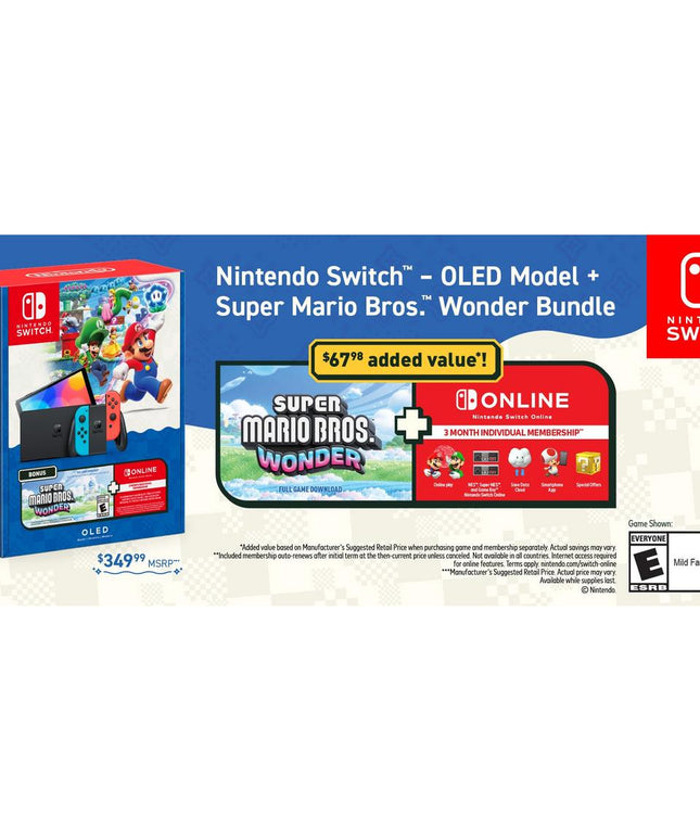 Nintendo Switch - OLED Model and Super Mario Bros. Wonder Bundle