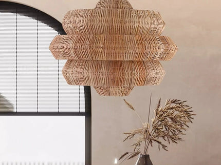 Rattia Multi-Tiered Honeycomb-Shaped Pendant Light