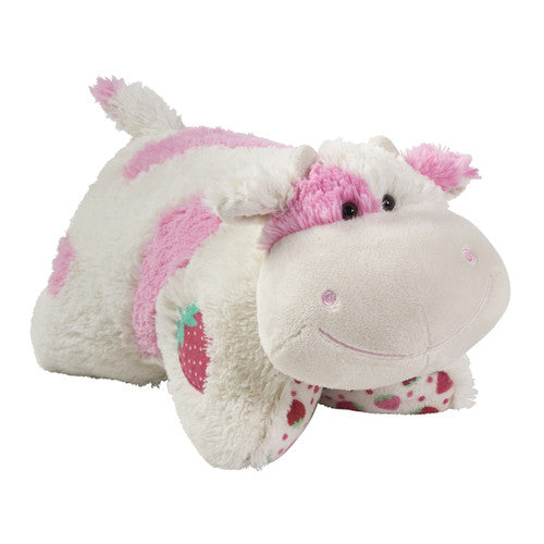 Original 18" & Jumbo Strawberry Cow Plush Pillow Pet Combo Pack