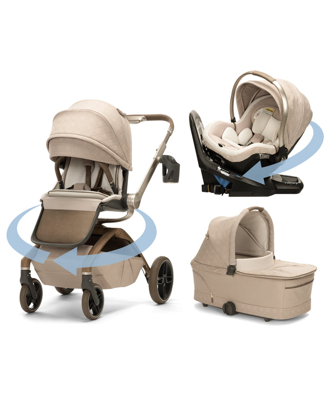 Tana 360° Rotating Travel System with Peri™ 180° & Carriage Accessory in Natural Heritage