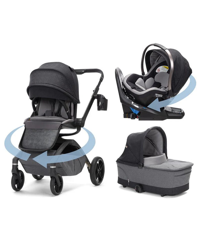 Tana 360° Rotating Travel System with Peri™ 180° & Carriage Accessory in Onyx Heritage