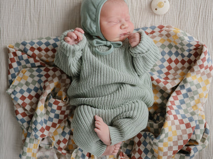 Mushie Organic Cotton Muslin Swaddle Blanket