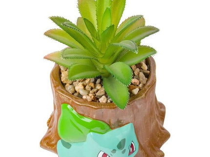 Pokemon Bulbasaur and Tree Stump Mini Ceramic Planter