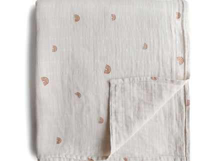 Mushie Organic Cotton Muslin Swaddle Blanket