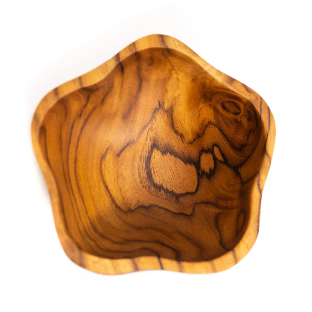 Star Teak Wood Bowl