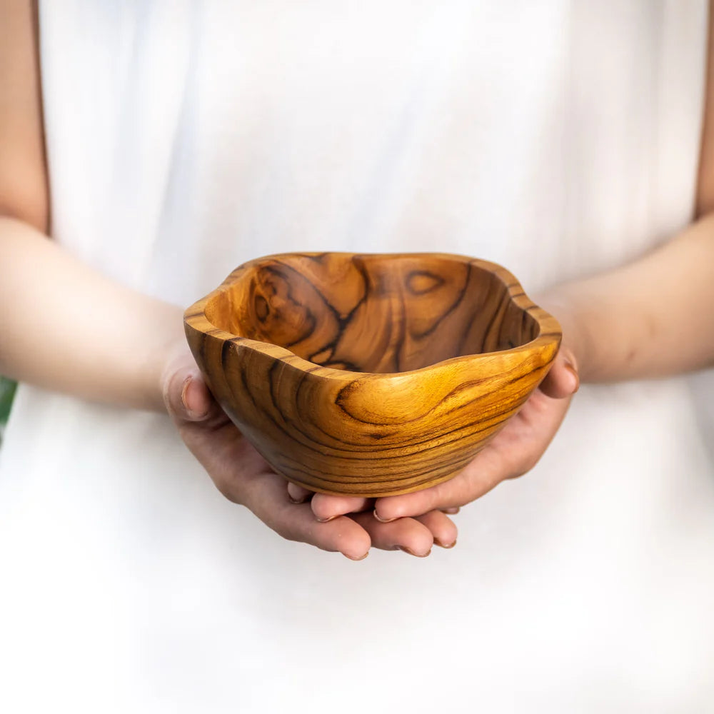 Star Teak Wood Bowl