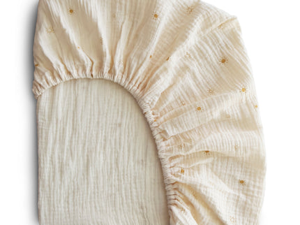 Mushie Extra Soft Muslin Crib Sheet
