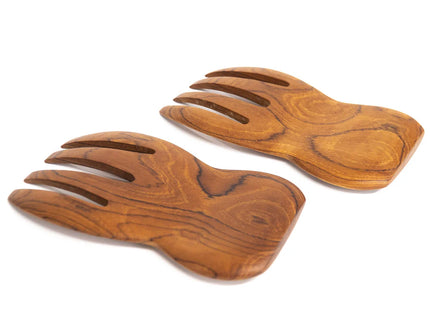 Teak Wood Salad Serving Hands - Pair