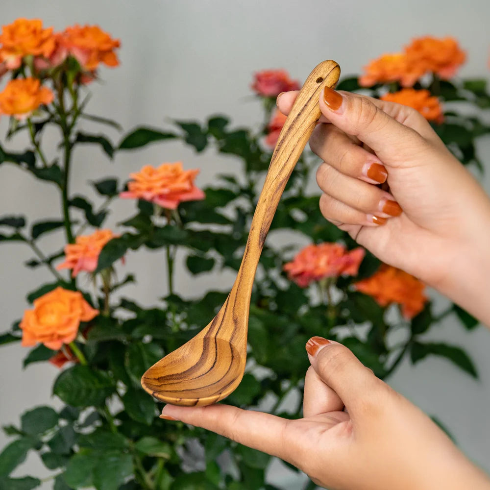 Teak Wood Soup Cooking Serving Ladle