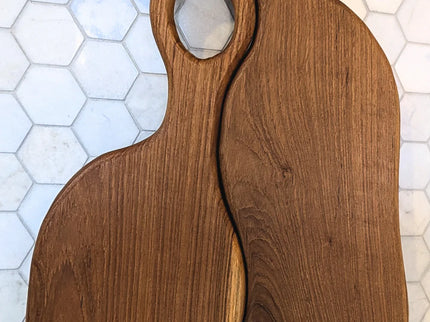 The Duo Teak Wood Charcuterie Cutting Board