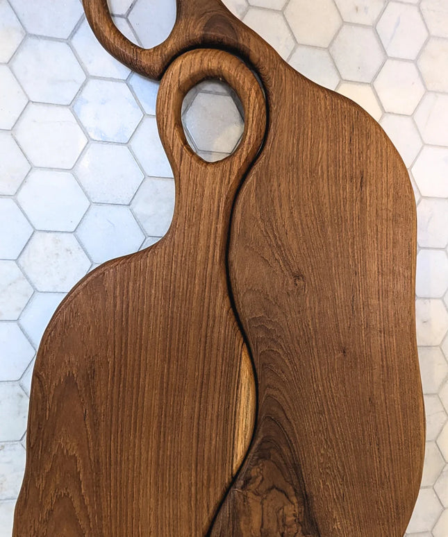 The Duo Teak Wood Charcuterie Cutting Board