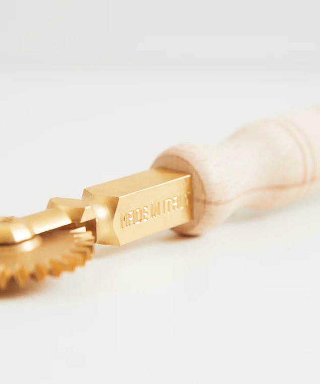 Brass Fluted Pasta & Pastry Wheel