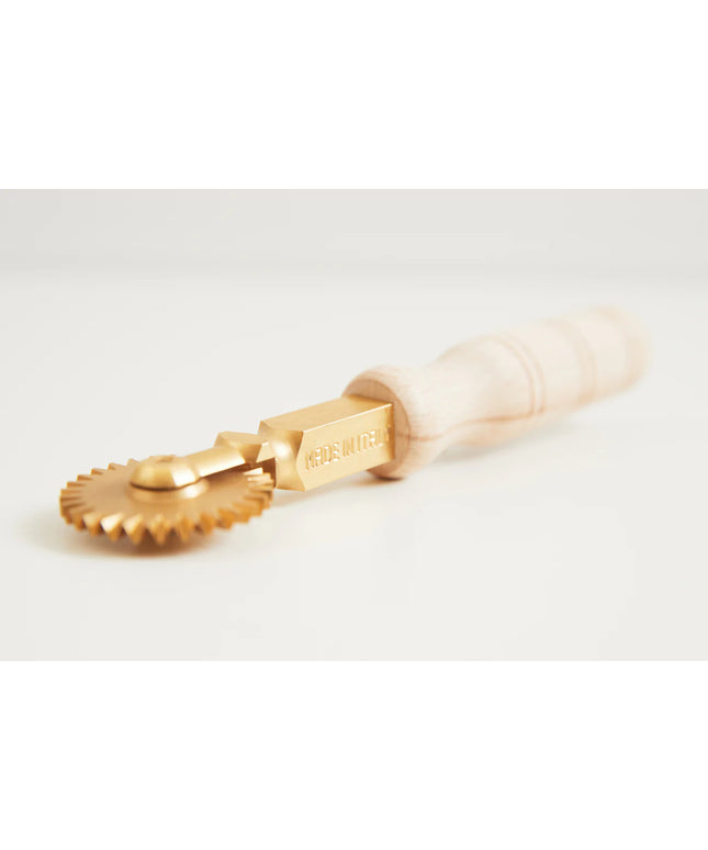 Brass Fluted Pasta & Pastry Wheel
