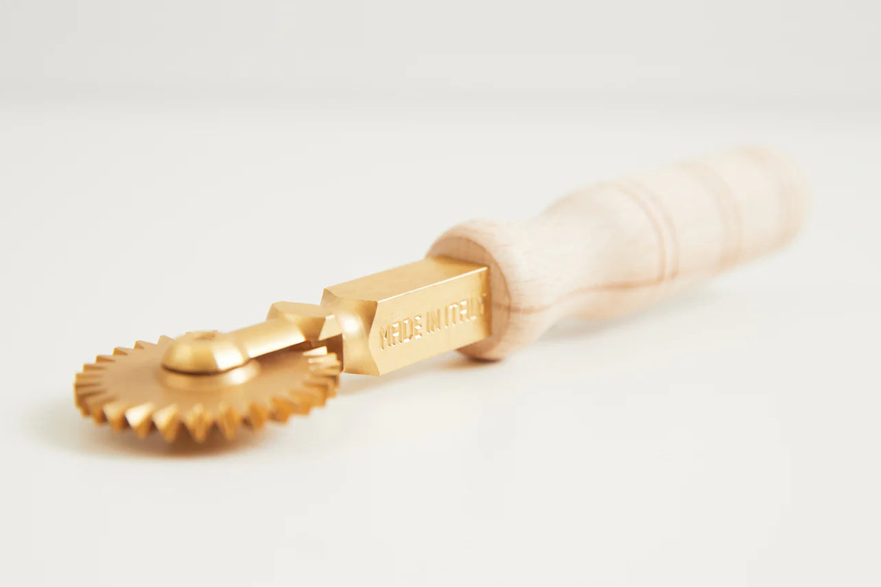 Brass Fluted Pasta & Pastry Wheel