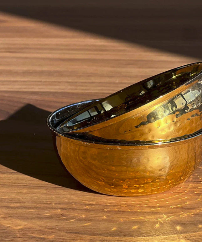 Dal Serving Bowl - Hammered Stainless Steel - Set of 4