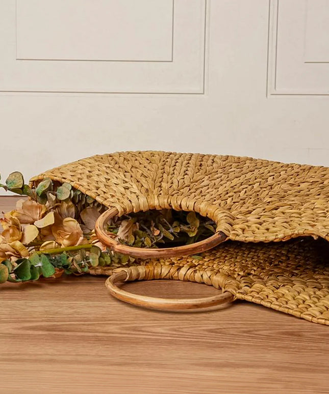 Circle Handle Palm Tote