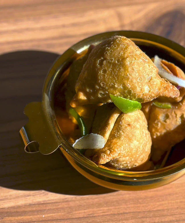 Indian Handi Serving Bowl - Brass Colored Stainless Steel