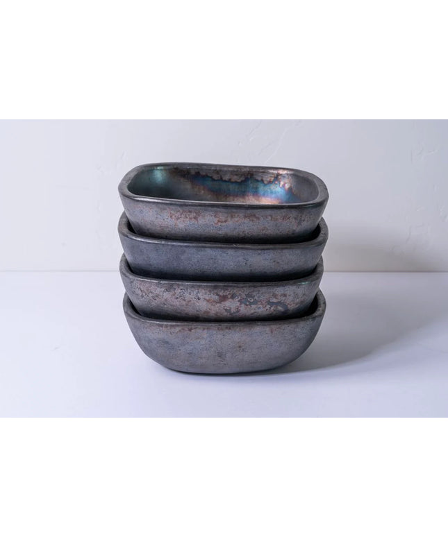 Longpi Pottery Square Bowl - Large