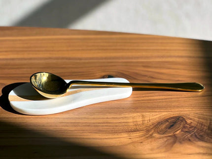 Marble and Wood Spoon Rest