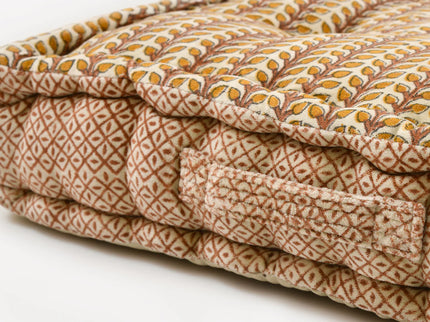 Block Print Meditation Cushion - Square