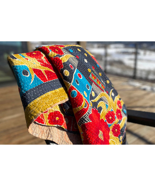 Vintage Kantha Blanket Throw - Assorted Colors
