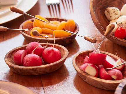 Italian Olivewood Aperitivo Bowls - Set of 4