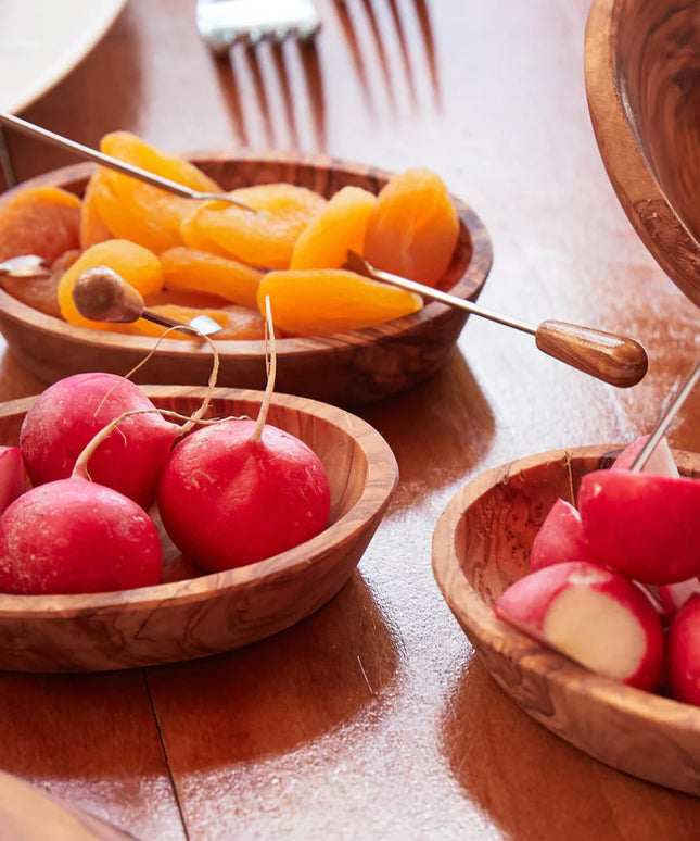 Italian Olivewood Aperitivo Bowls - Set of 4