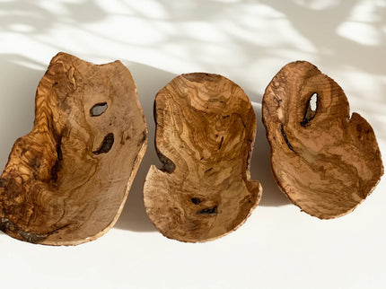 Italian Olivewood Root Fruit Bowl