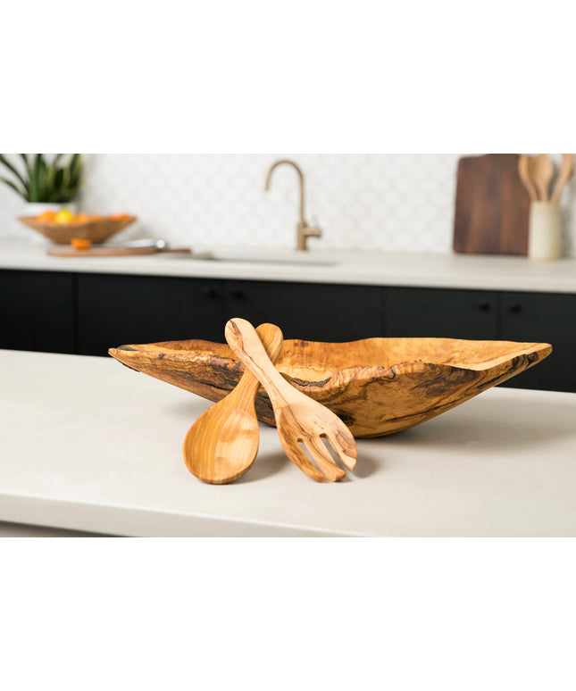 Italian Olivewood Salad Servers