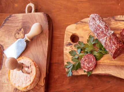 Italian Olivewood Charcuterie Board - Rope Handle