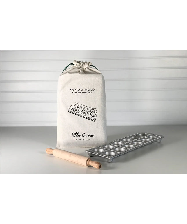 Italian 12-piece Ravioli Mold with Roller