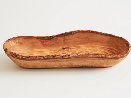 Italian Olivewood Boat Bowl with Live Edge