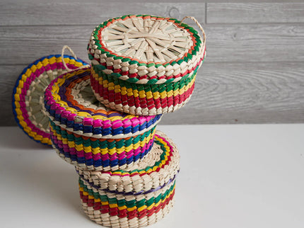 Mexican Woven Palm Tortilla Basket
