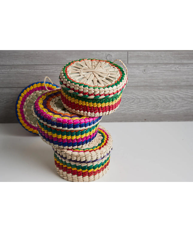 Mexican Woven Palm Tortilla Basket