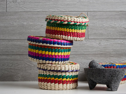Molcajete with Tortilla Basket