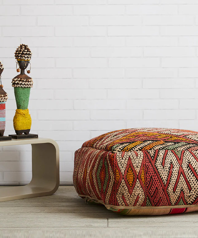 Moroccan Vintage Kilim Poufs