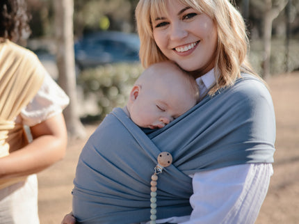 Mushie Silicone Pacifier Clip | Eva