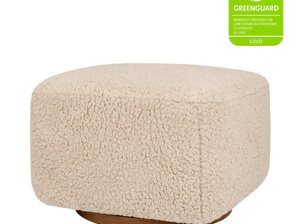 M26385CSGDB,Babyletto,Kiwi Gliding Ottoman in Chai Shearling with Dark Wood Base